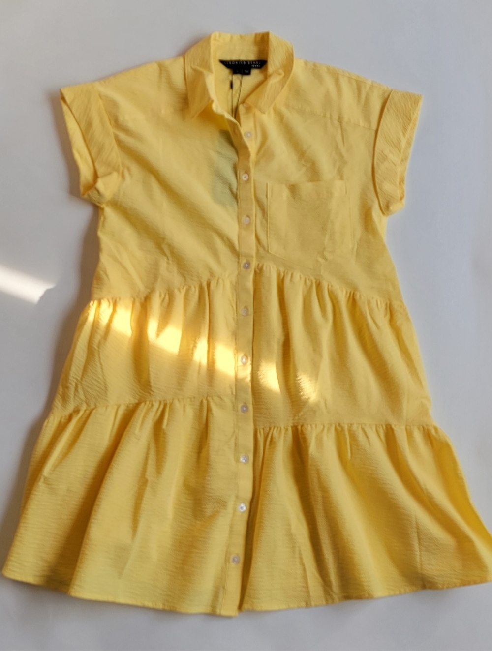 [BNWT] Veronica Beard HARROW TIERED DRESS - Pale Yellow